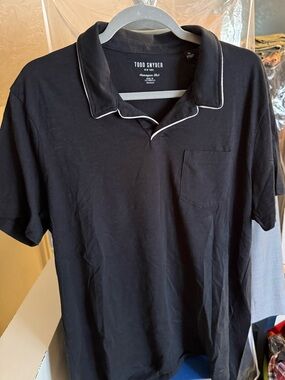 Todd Snyder Montauk Black Polo Shirt